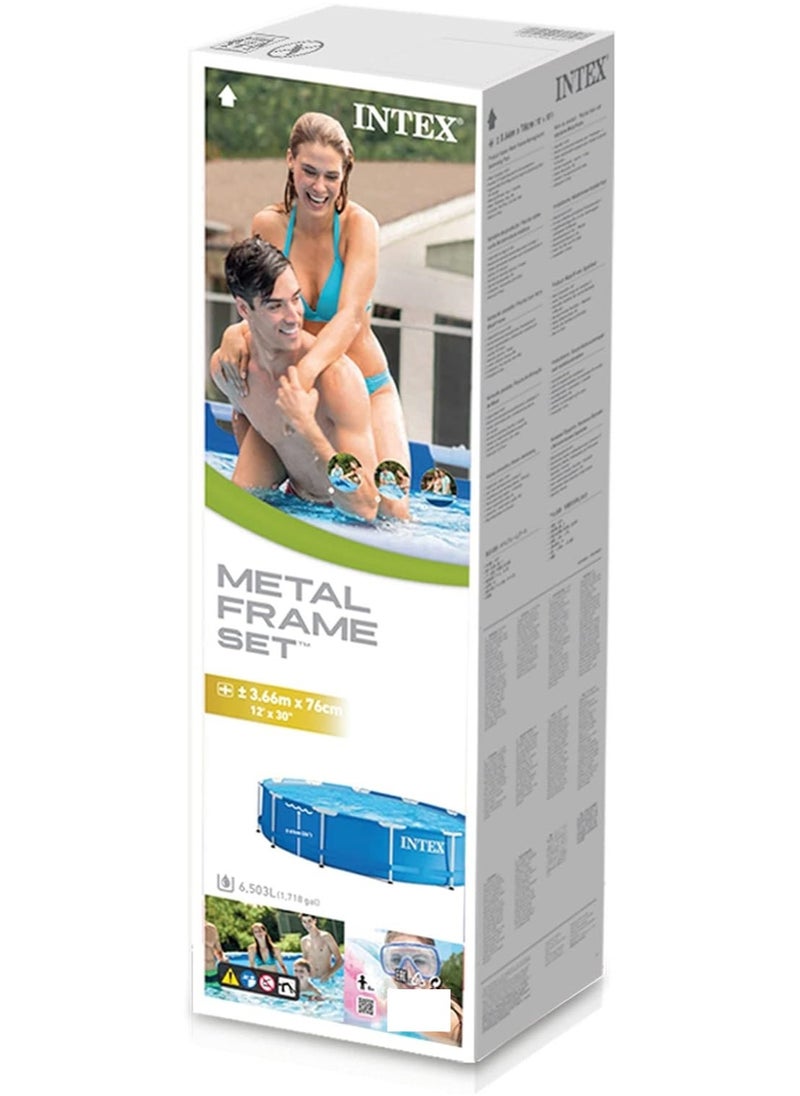 INTEX Intex Metal Frame Round Pool Set 3.66mx76cm  - Image 4