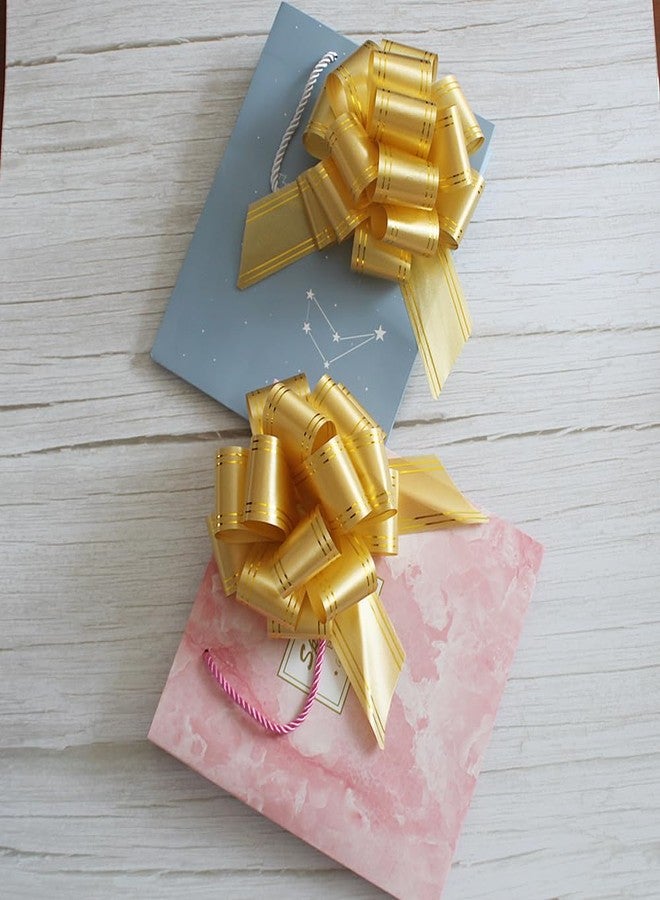 LHMTFCYY 6pcs Pull Bows,Gold Gift Bow,6inch Pull Bows Suitable for Christmas,Valentine's Day,Birthday Parties,Flower Baskets,Bouquets,Festivals and Other Decorations (Gold) - Image 4