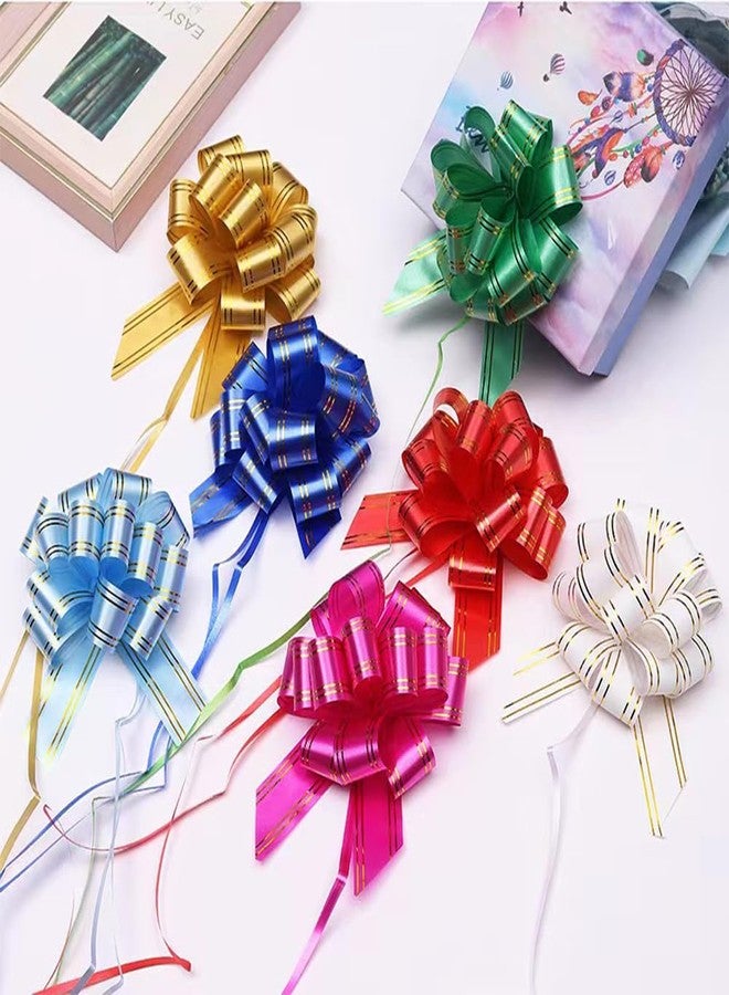 LHMTFCYY 6pcs Pull Bows,Gold Gift Bow,6inch Pull Bows Suitable for Christmas,Valentine's Day,Birthday Parties,Flower Baskets,Bouquets,Festivals and Other Decorations (Gold) - Image 3