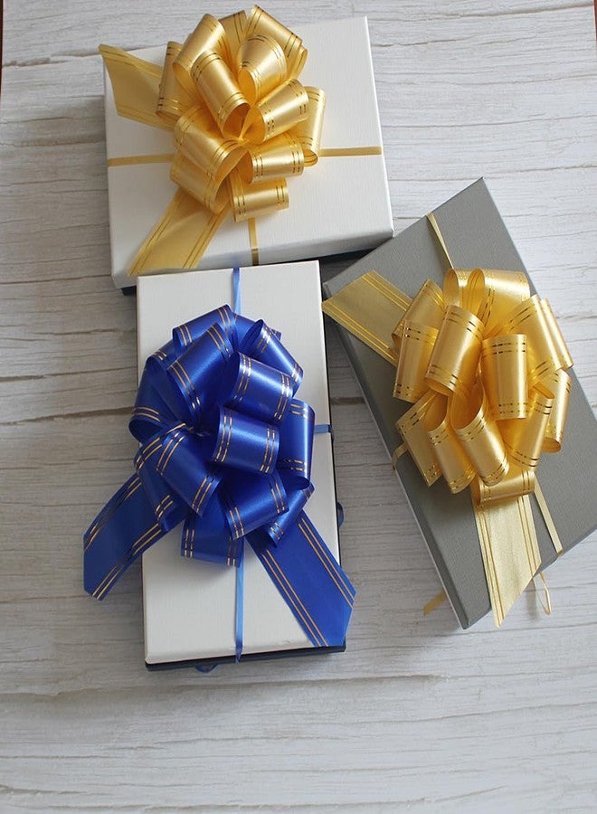 LHMTFCYY 6pcs Pull Bows,Gold Gift Bow,6inch Pull Bows Suitable for Christmas,Valentine's Day,Birthday Parties,Flower Baskets,Bouquets,Festivals and Other Decorations (Gold) - Image 5
