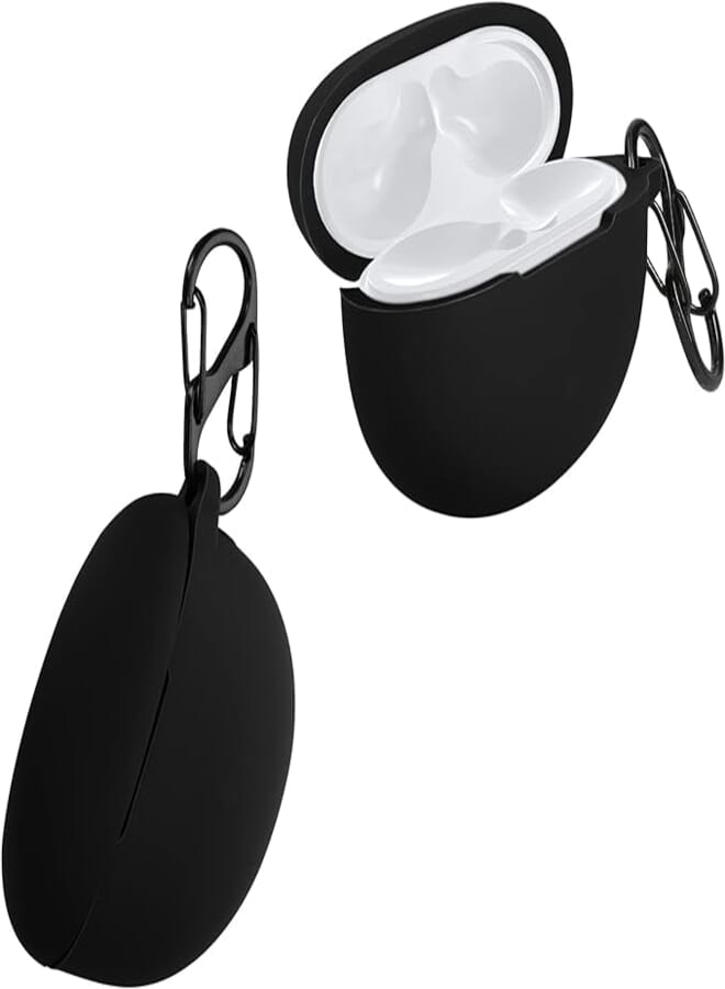 kwmobile Case Compatible with Huawei Freebuds 4i Case - Silicone Cover Holder for Earbuds - Black