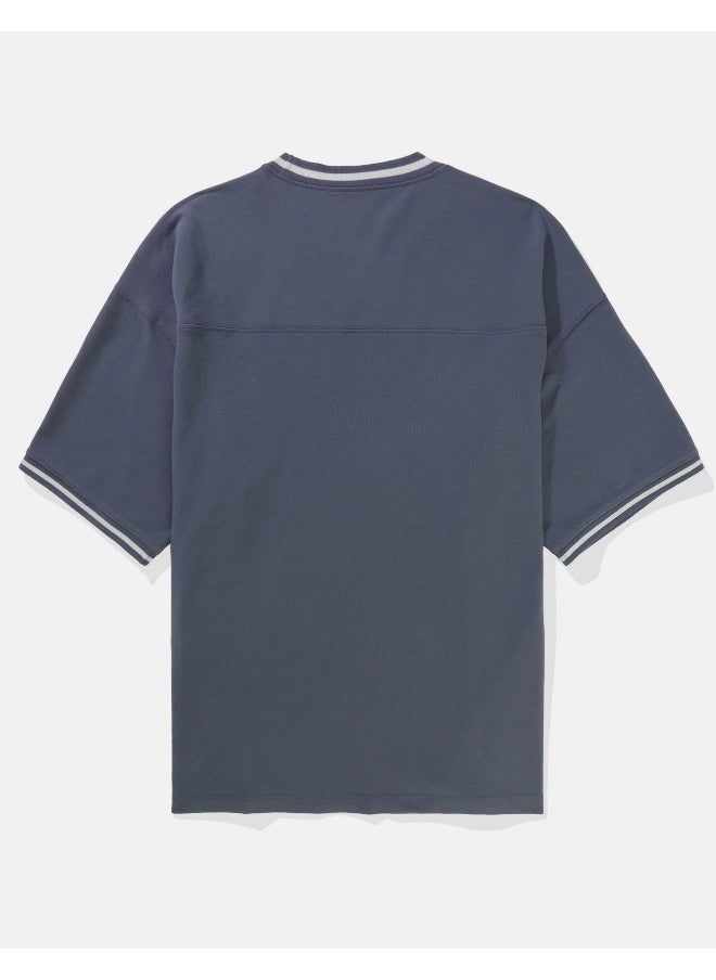 American Eagle - Ringer Pique Crew Neck T-Shirt - Image 1
