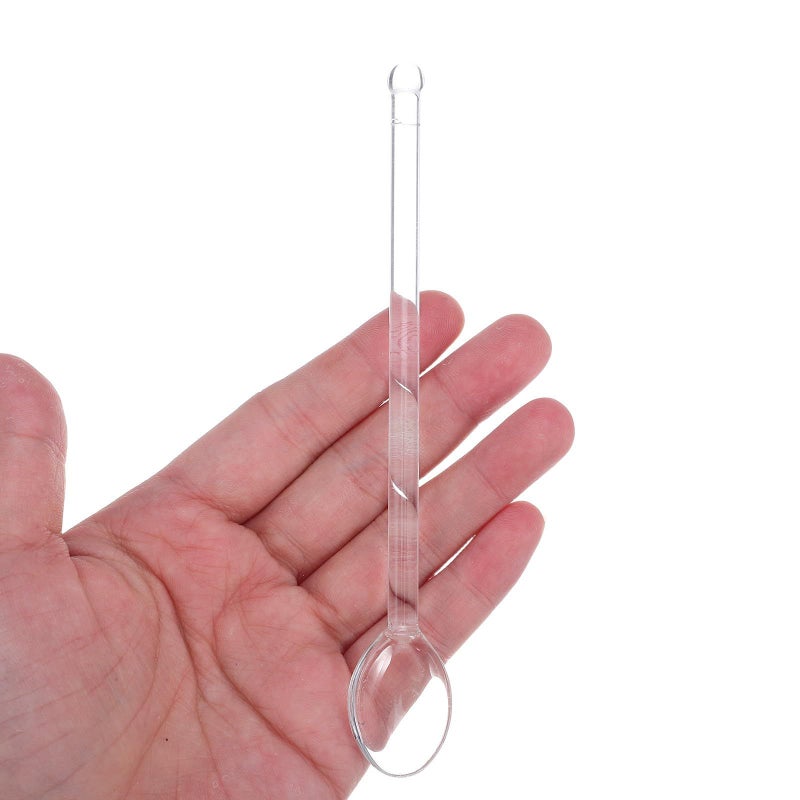6 Transparent Long Handle Glass Stirring Spoons For Coffee Dessert Milk And Kitchen Utensils High End Material With Workmanship - Image 5