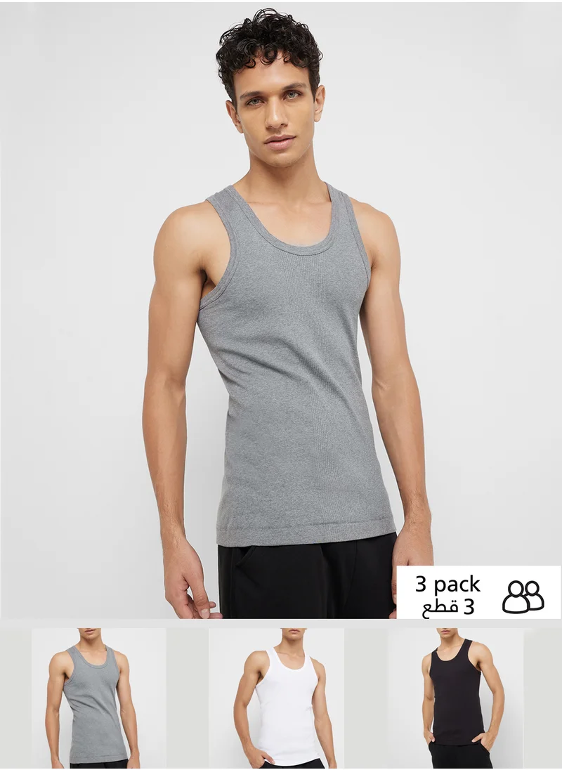 سفنتي فايف بيسيكس Pack Of 3 Vest