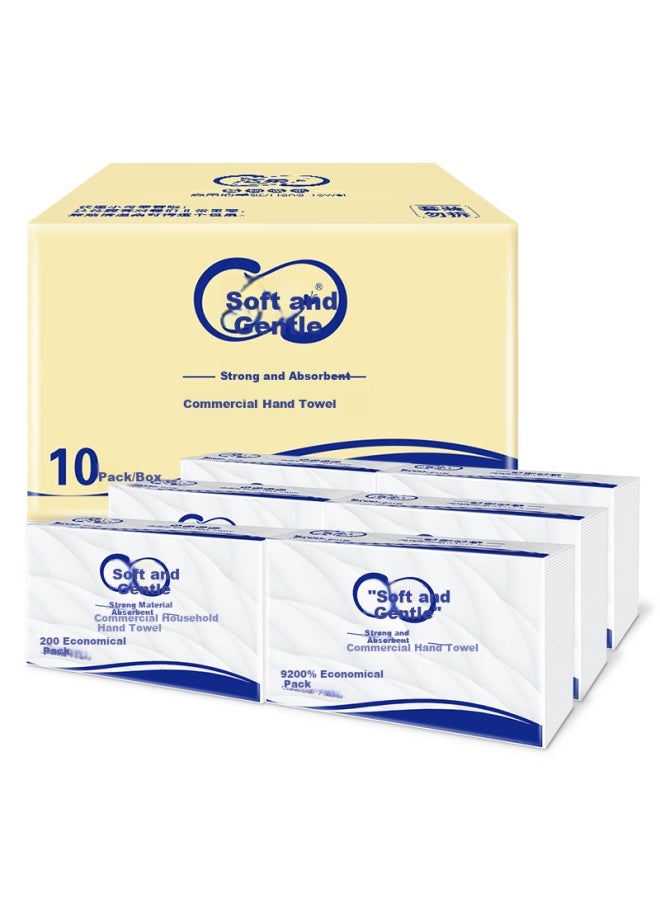 CS C&s Hand Towel Paper, Single Layer, 200 Sheets*10 Packs, Commercial Paper For Hotels, Restroom Toilet Paper, Tissue Paper, Whole Box, Cc202-10e - Image 2