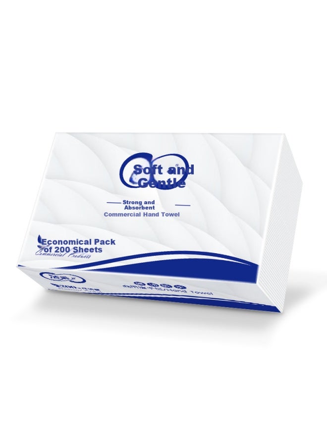 CS C&s Hand Towel Paper, Single Layer, 200 Sheets*10 Packs, Commercial Paper For Hotels, Restroom Toilet Paper, Tissue Paper, Whole Box, Cc202-10e - Image 4
