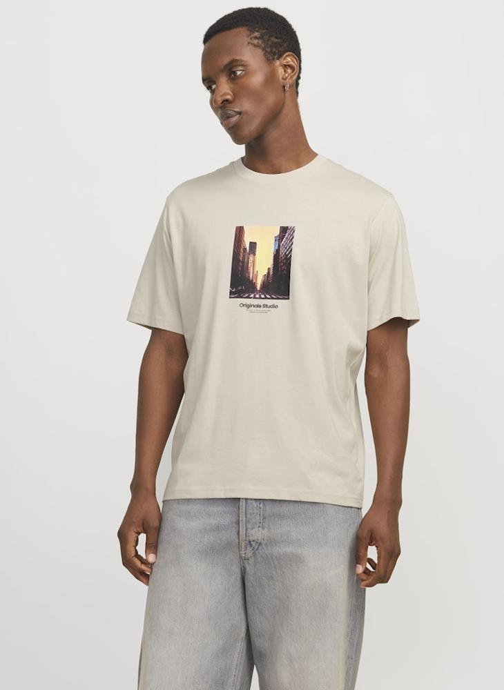JACK & JONES Jorvesterbro Logo Print  Crew Neck T-Shirt  - Image 1