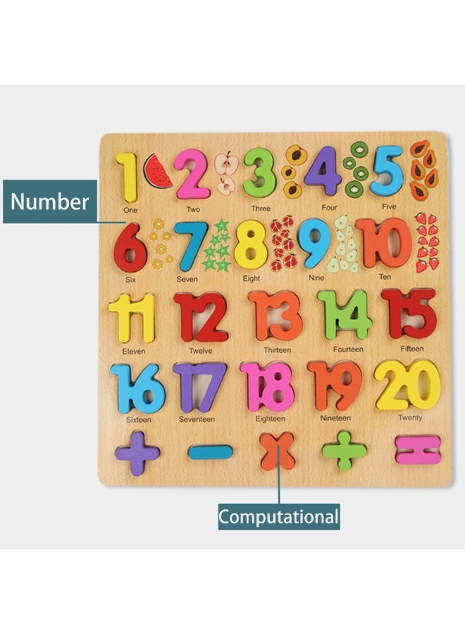 2packs الأبجدية رقم شكل التعلم الألغاز الخشبية للأطفال الصغار الأطفال مونتيسوري لعب التعليم قبل المدرسة للأعمار 3 4 5 مع علامة النطق - Image 5