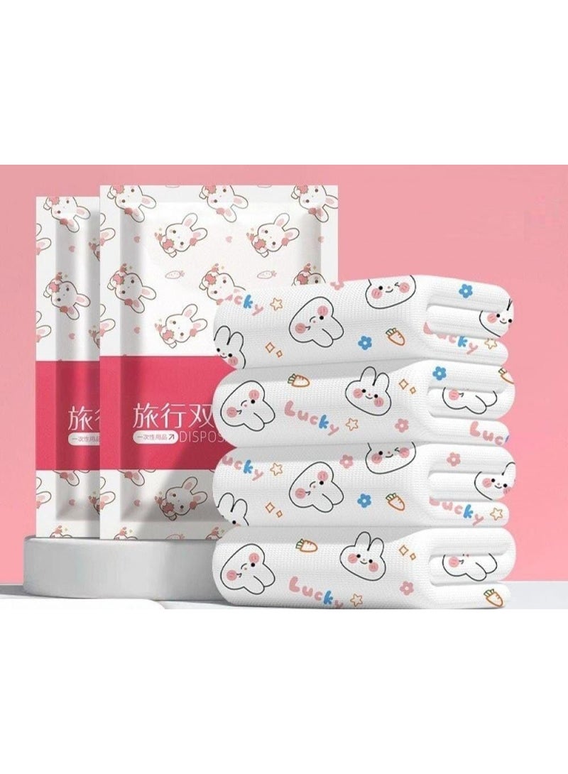 Generic valueable 1 Disposable travel bed sheets, 3 pieces, white, lightweight and practical for hotels, hospitals, Umrah and Hajj trips, disposable, with pillowcase. - Image 1