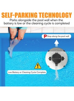 Excefore Cordless Robotic Pool Cleaner, Pool Vacuum for Above Ground Pool, Dual-Drive Motors, 90-120 Mins Working Time, IPX8 Waterproof, Lightweight, Auto-Dock Technology  - Image 4