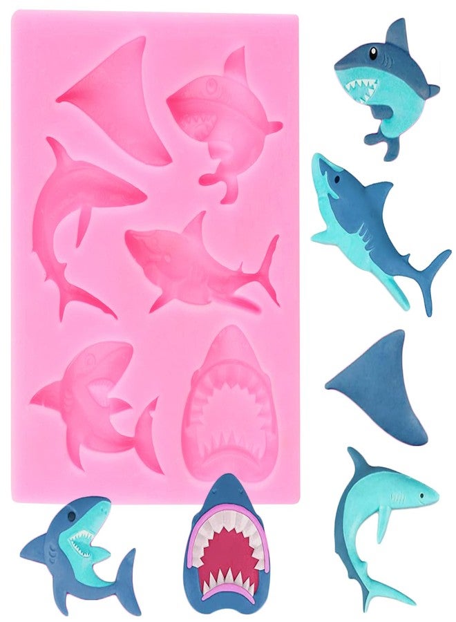 YIHUOMOLDS Ocean Shark Fondant Molds Sea Animal Silicone Mold For Sugar Cake Decorating Cupcake Topper Candy Chocolate Gum Paste Polymer Clay - Image 1