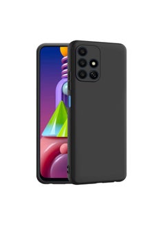 CEDO Samsung Galaxy M51 Back Cover | Camera Bump Protection & Ultra Slim | Matte Soft Silicon Shock Proof Rubberised Back Case Cover (Black)