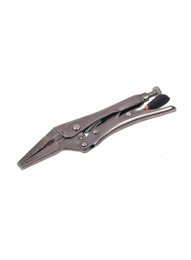 Tactix Chrome-Vanadium Steel Long Nose Locking Plier with Comfort Grip Handle Silver 6.5inch - Image 2