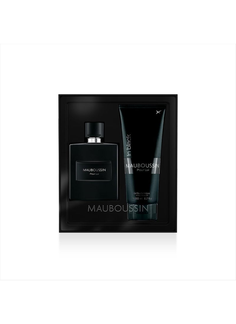 MAUBOUSSIN - Mauboussin - Jumbo Set Pour Lui In Black : Eau de Parfum 100ml (3.3 Fl Oz) & Shower Gel 200ml (6.6 Fl Oz) - Image 1