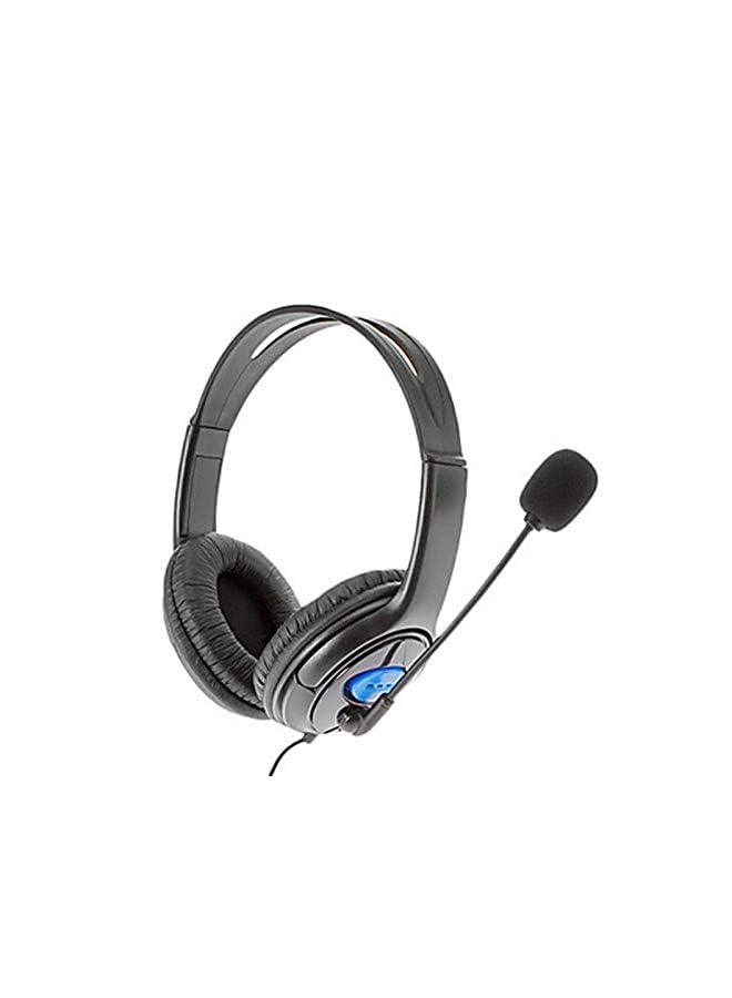 erorex Dual Big Ear Wired Chat Gaming Headset Headphone With Microphone For Sony Playstation 4 Black  - Image 2