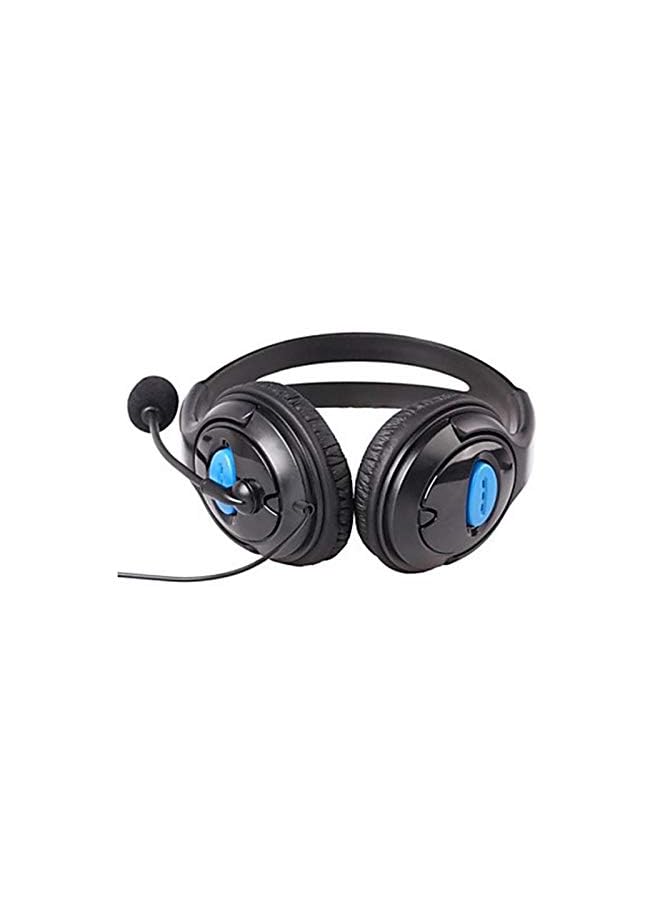 erorex Dual Big Ear Wired Chat Gaming Headset Headphone With Microphone For Sony Playstation 4 Black  - Image 4