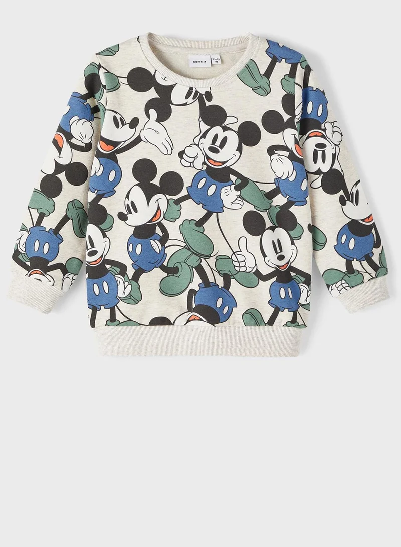 NAME IT Kids Mickey Mouse Print Sweatshirt