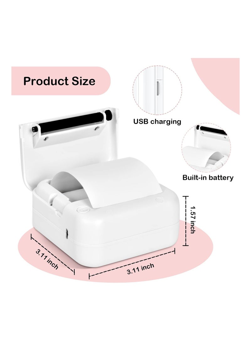 SYOSI - Mini Pocket Sticker Printer, SYOSI Bluetooth Wireless Portable Mobile Printer Machine Thermal Printer for Notes, Memo, Photo, Pocket Label Receipt Printer Compatible with iOS & Android - Image 1