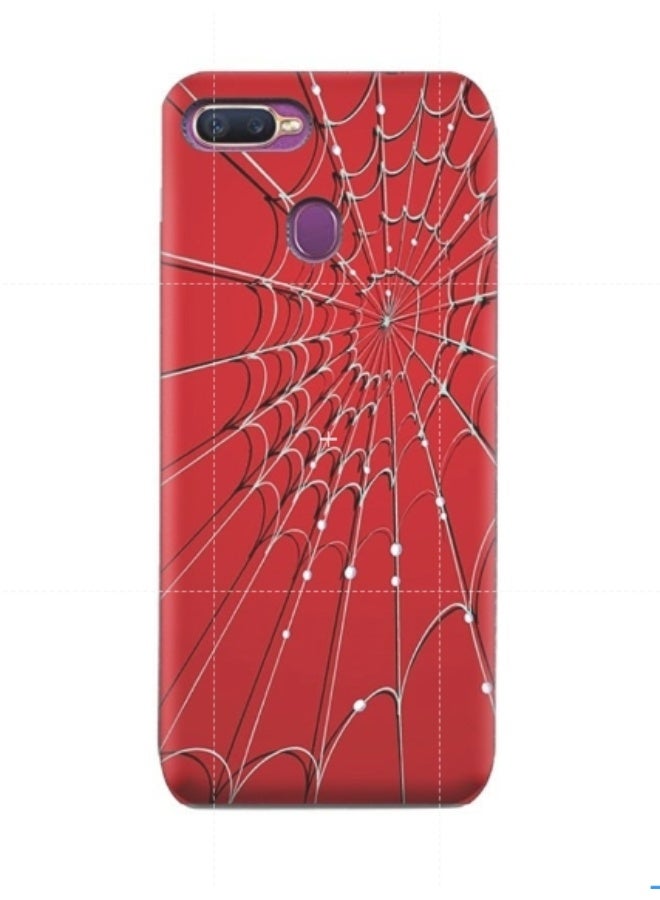 Amc Design Oppo A7X Tpu Silicone Case With Red Spider Web Pattern Red Spider Web Pattern