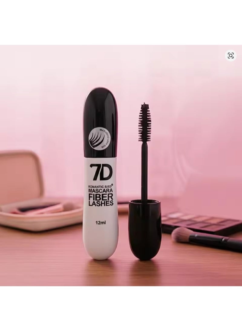 ماسكارا ألياف الرموش 7D - ماسكارا قابلة للغسل، تمنح الرموش كثافةً وتطويلاً وتحديداً وتجعيداً وتكثيفاً، تركيبة قابلة للبناء، لون أسود فاحم - Image 4
