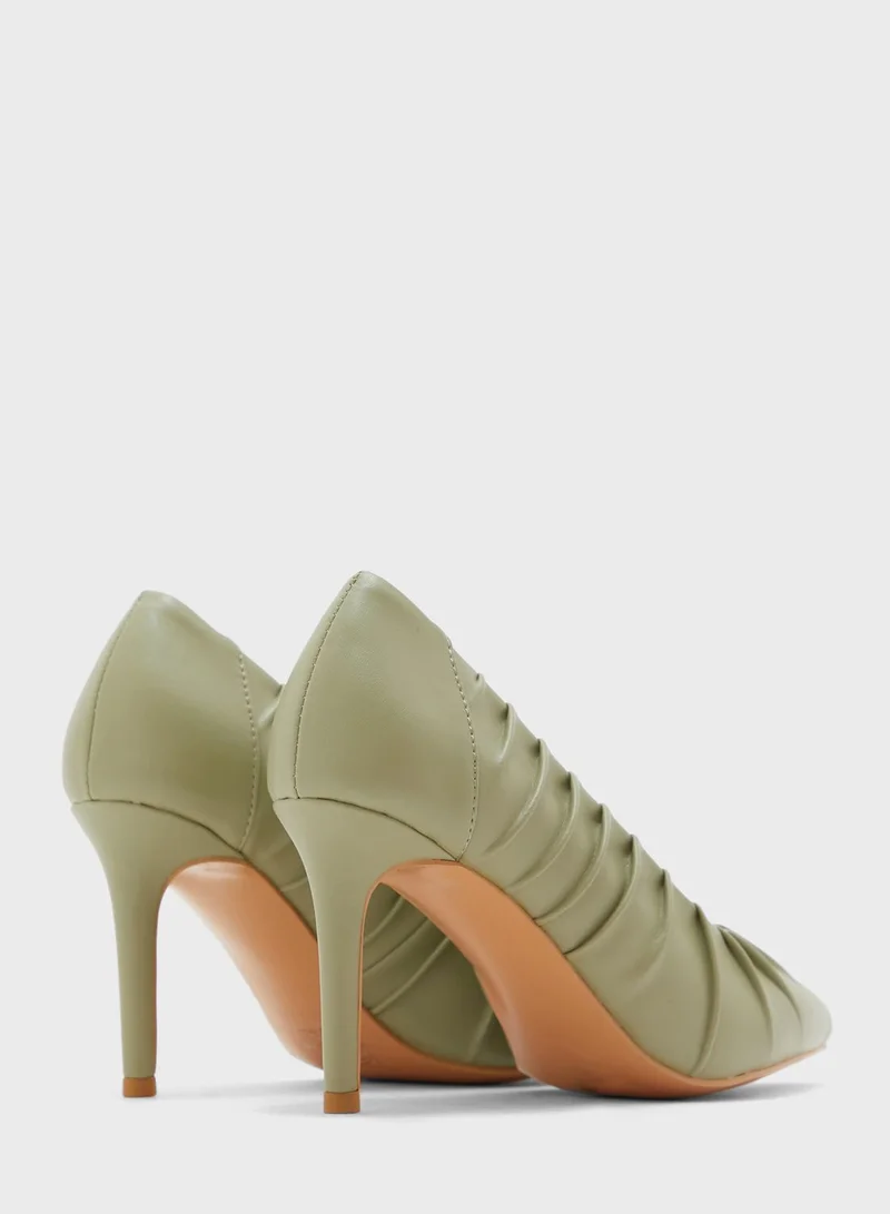 Khizana Ruched Pointed Pump