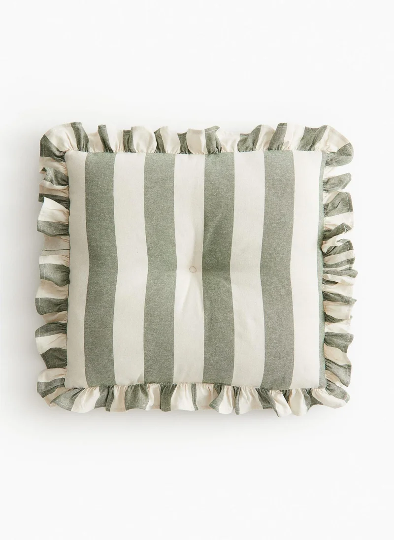 H&M Frill-Trimmed Cotton Seat Cushion