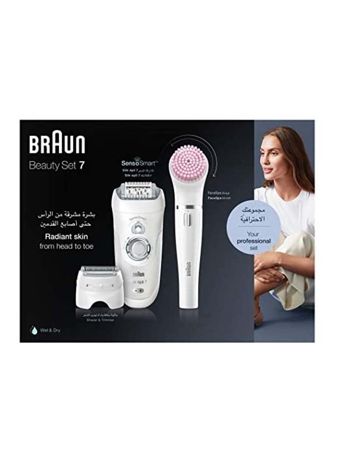 BRAUN Silk-Epil Beauty Set 7875 Wet & Dry Epilator White - Image 3