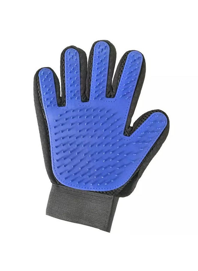 قفاز إزالة شعر الحيوانات الأليفة - فرشاة تنظيف لطيفة - إزالة الشعر المتساقط - قفاز تدليك بتصميم محسّن بخمسة أصابع - مثالي للكلاب والقطط ذات الفراء الطويل والقصير - عبوة واحدة (أزرق)، عدد 1.0 - Image 1
