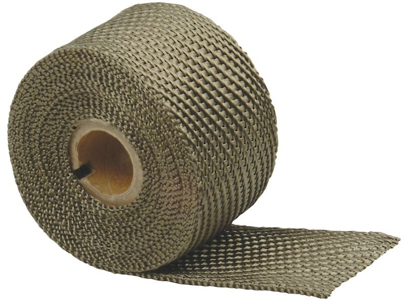 Design Engineering Titanium Exhaust Heat Wrap with Lava Rock Technology - 2" x 25' - Heat Wrap for Exhaust Pipes, Pliable Exhaust Wrap Tape, Withstands 1800F Direct Heat & 2500F Intermittent Heat