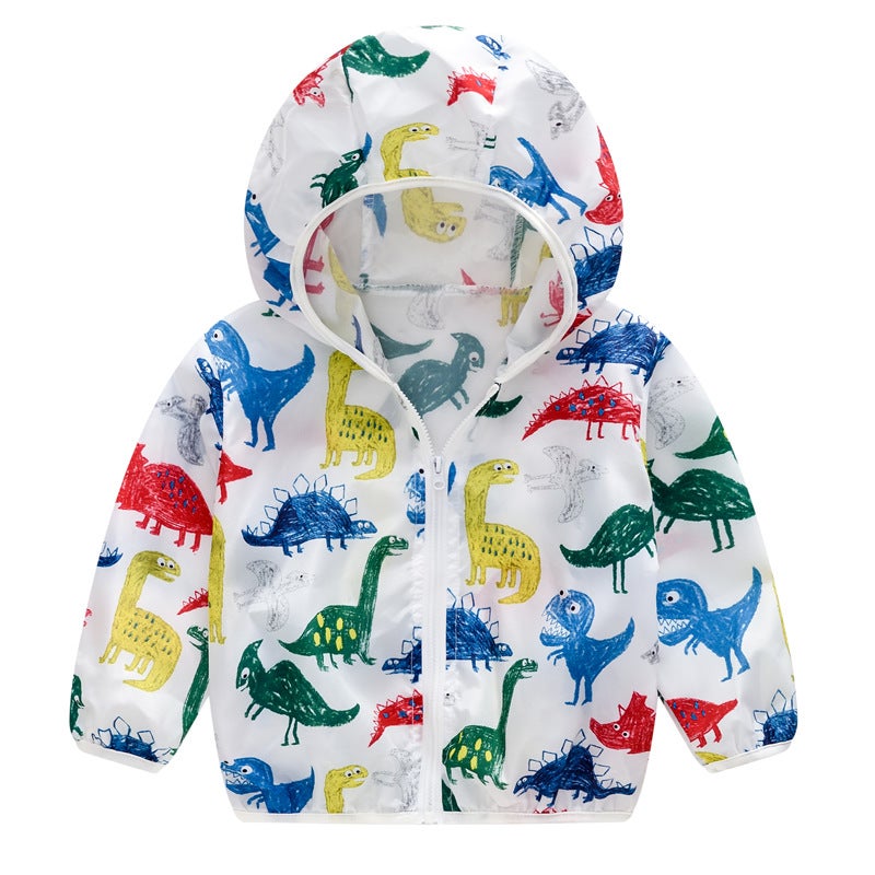 New Children's Sun Protection Clothing for Boys and Girls Hooded Outdoor Air-Conditioning Shirt for Men and Women Baby Breathable Jacket with Storage Bag - Image 1