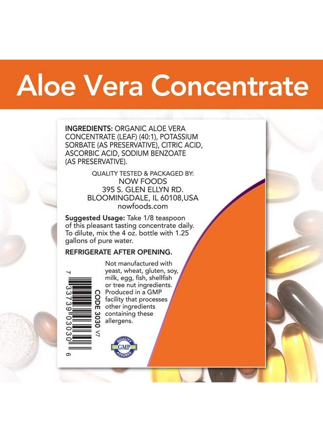 now Supplements Aloe Vera Concentrate (40:1 Concentrate Contains Active Polysaccharides) 4 Ounce  - Image 4