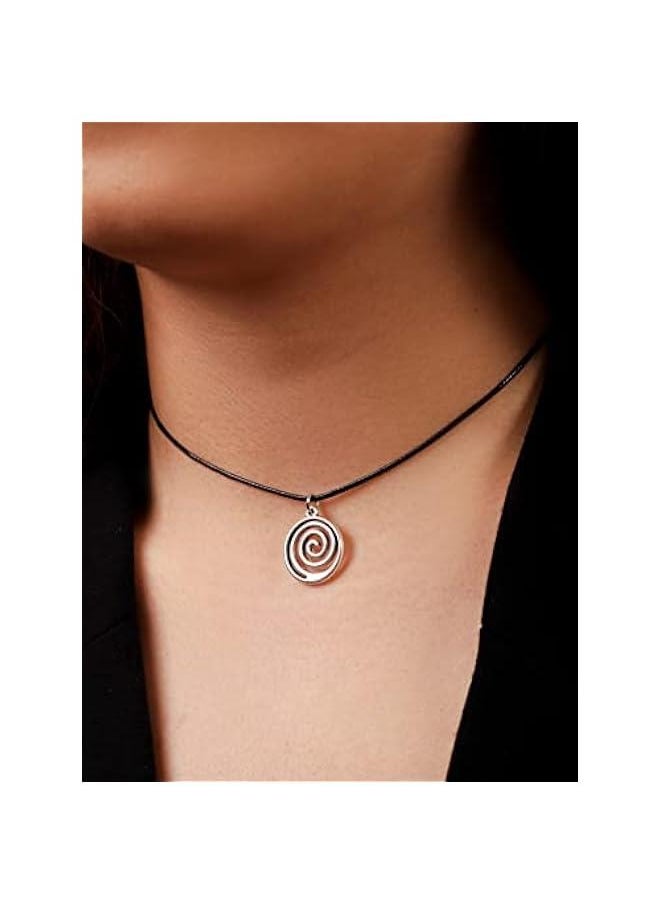 Arabest - Black Gothic Spiral Choker Necklace, Boho Style, Perfect Gift for Women for  and New Year - Image 1