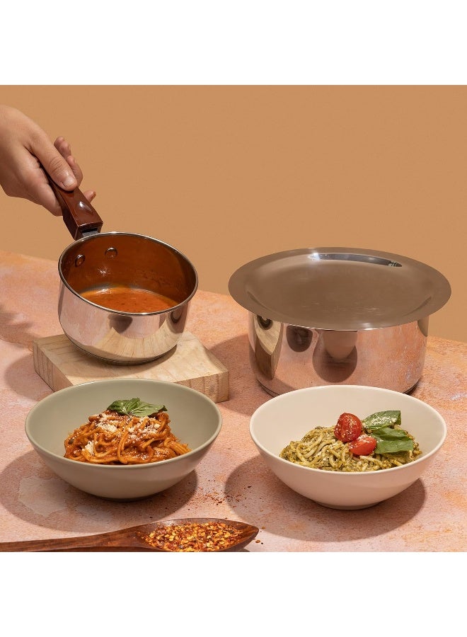 VINOD وعاء فينود ذو قاع كبسولة (1 لتر) مع غطاء ووعاء عادي (1.8 لتر) (صديق لل induction) - Image 3