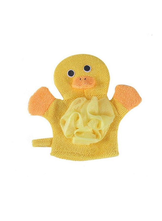Syga Duck Face Cartoon Bathing Gloves Children Cartoon Bath Towel Baby Bath Gloves(Yellow)  - Image 1
