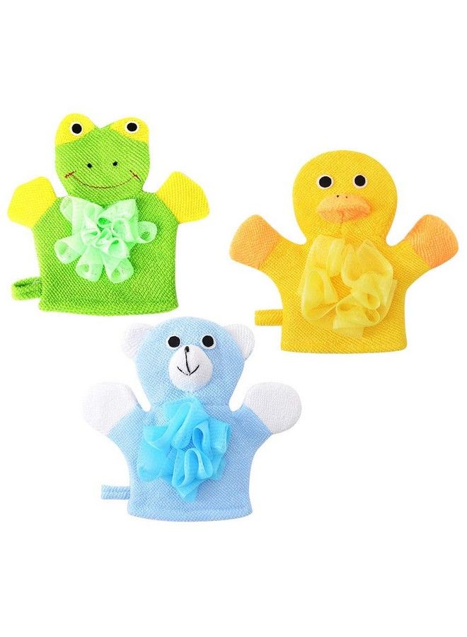 Syga Duck Face Cartoon Bathing Gloves Children Cartoon Bath Towel Baby Bath Gloves(Yellow)  - Image 4