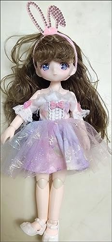 bositigo Anime BJD Doll 1/7 SD Dolls 9 Inch 18 Ball Jointed Doll DIY Toys with Clothes Outfit Shoes Non-Adjustable Hair Makeup,Best Gift for Girls Kids Children - Y - Image 3