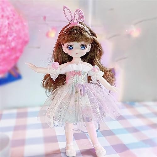 bositigo Anime BJD Doll 1/7 SD Dolls 9 Inch 18 Ball Jointed Doll DIY Toys with Clothes Outfit Shoes Non-Adjustable Hair Makeup,Best Gift for Girls Kids Children - Y - Image 2
