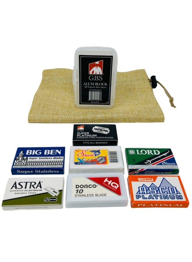 G.B.S Double Edge Safety Razor Blade Collection Pack Comes with 50 Blades - Image 1