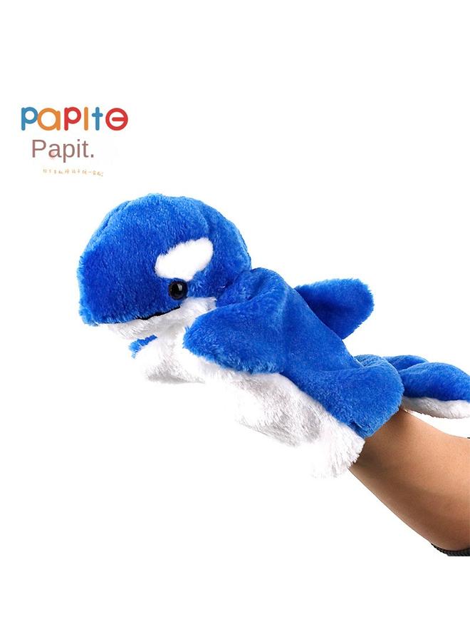 الأزرق جي دبليو لعبة القطيفة الجديدة الدمى العائلية التفاعلية بين الوالدين والطفل روضة الأطفال بين الوالدين والطفل لإرضاء الحيوانات البحرية الدلافين - Image 2