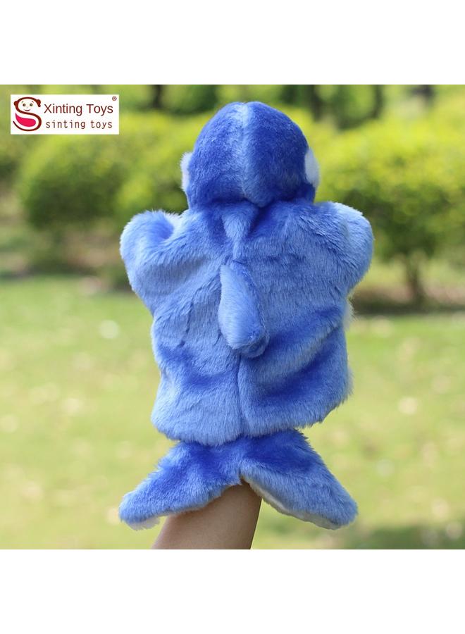 الأزرق جي دبليو لعبة القطيفة الجديدة الدمى العائلية التفاعلية بين الوالدين والطفل روضة الأطفال بين الوالدين والطفل لإرضاء الحيوانات البحرية الدلافين - Image 3