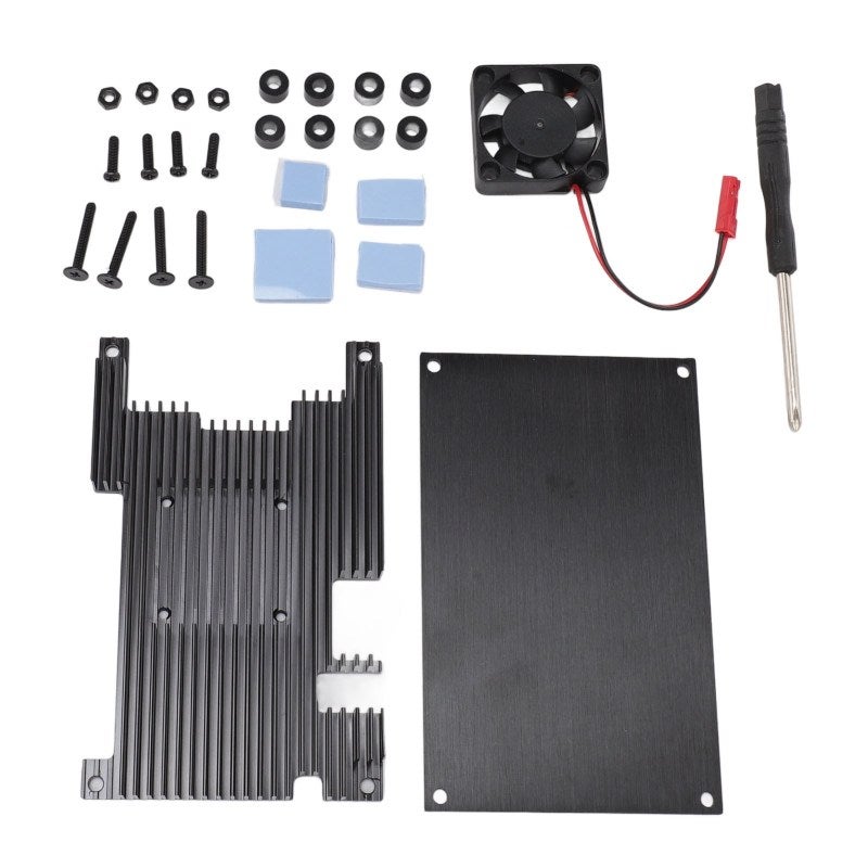 Aluminium Alloy Case with Cooling Fan for Orange Pi 5 5B - Efficient Heat Dissipating Protective Shell with Slotted Design for Stable Performance - Image 5