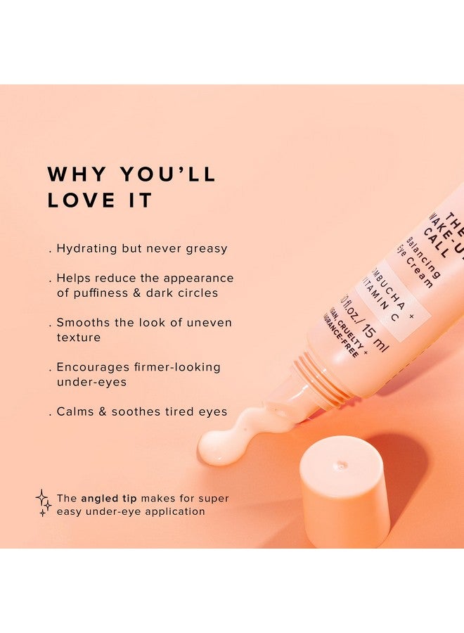 Avatara Kombucha The Wakeup Call Eye Cream Eye Cream For Dark Circles And Puffiness Under Eye Cream With Caffeine Vitamin C And Tumeric Caffeine Eye Cream For All Skin Types 0.05 Fl. Oz. - Image 3