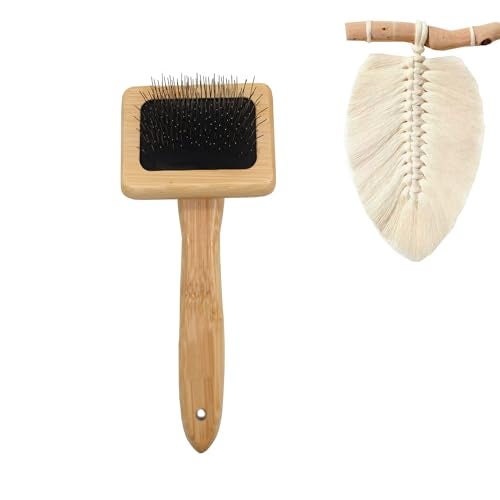 Tyoungg Macrame Comb Wooden for Fringe Feathered Wall Hanging Plant Hanger Craft Making Knitting Cord Rope 3mm 4mm 5mm (Macrame Comb) - Image 1