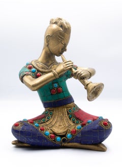 Alpine Crystals UAE Musician Statute (Tribal Folk Musician) Sets of 3 from nepal  - Image 1