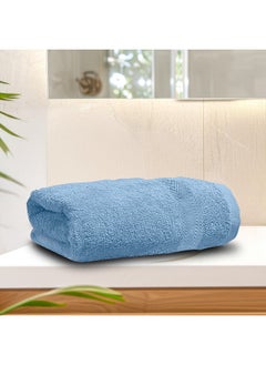 Rest 1Pc Hand Towel 100% Cotton 50X100 Cm , 19X39 Inches Oversized Soft Sky Blue Towel Soft And High Absorbent Super Soft Quality Towel  - Image 1