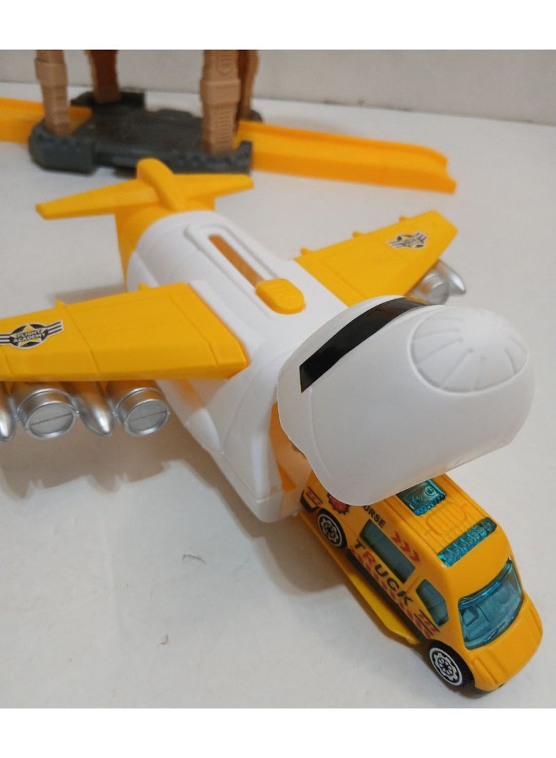 TRUCKTEC PARKING PALNE/TRUCKS LOT TOY SET/YELLOW - Image 2