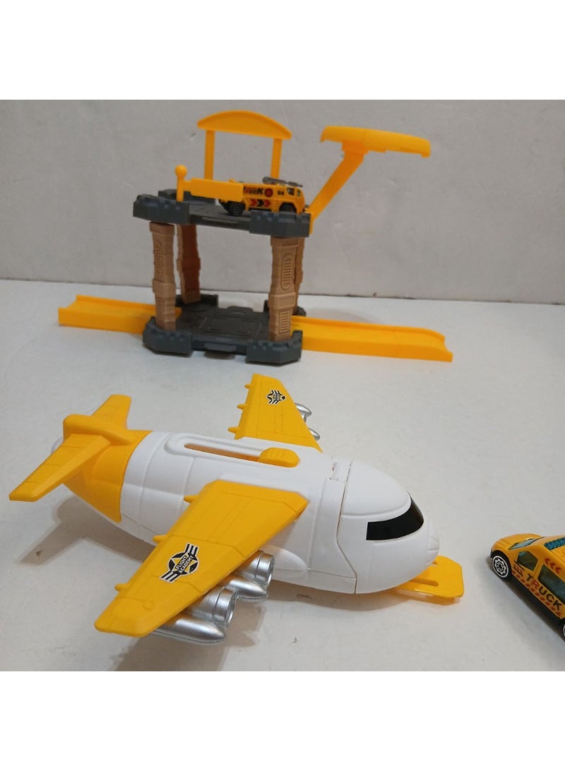 TRUCKTEC PARKING PALNE/TRUCKS LOT TOY SET/YELLOW - Image 4