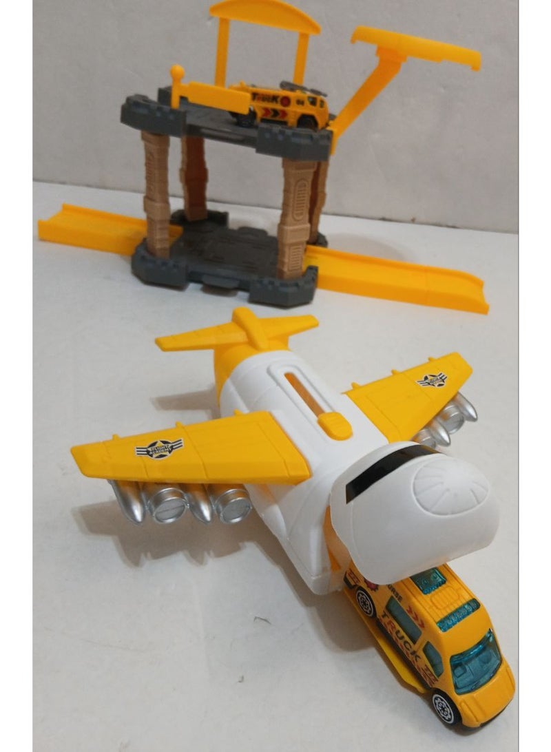 TRUCKTEC PARKING PALNE/TRUCKS LOT TOY SET/YELLOW - Image 5