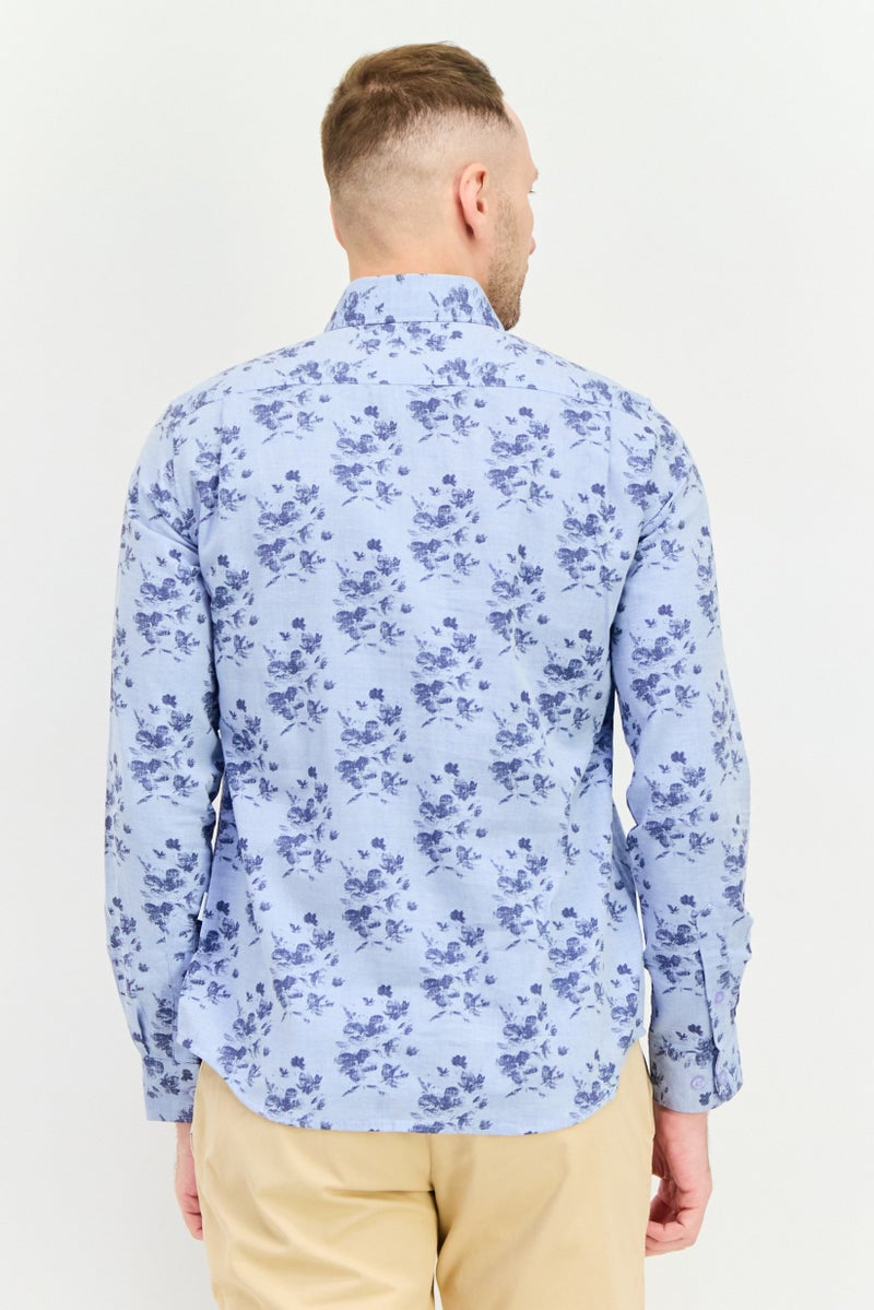 Peter Werth Men Regular Fit Long Sleeves Allover Print Casual Shirt, Multicolor - Image 3