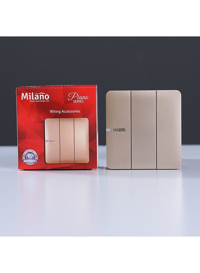 DANUBE HOME Danube Home - Milano 10A 3 Gang 1 Way Switch Gd Ps - Image 5